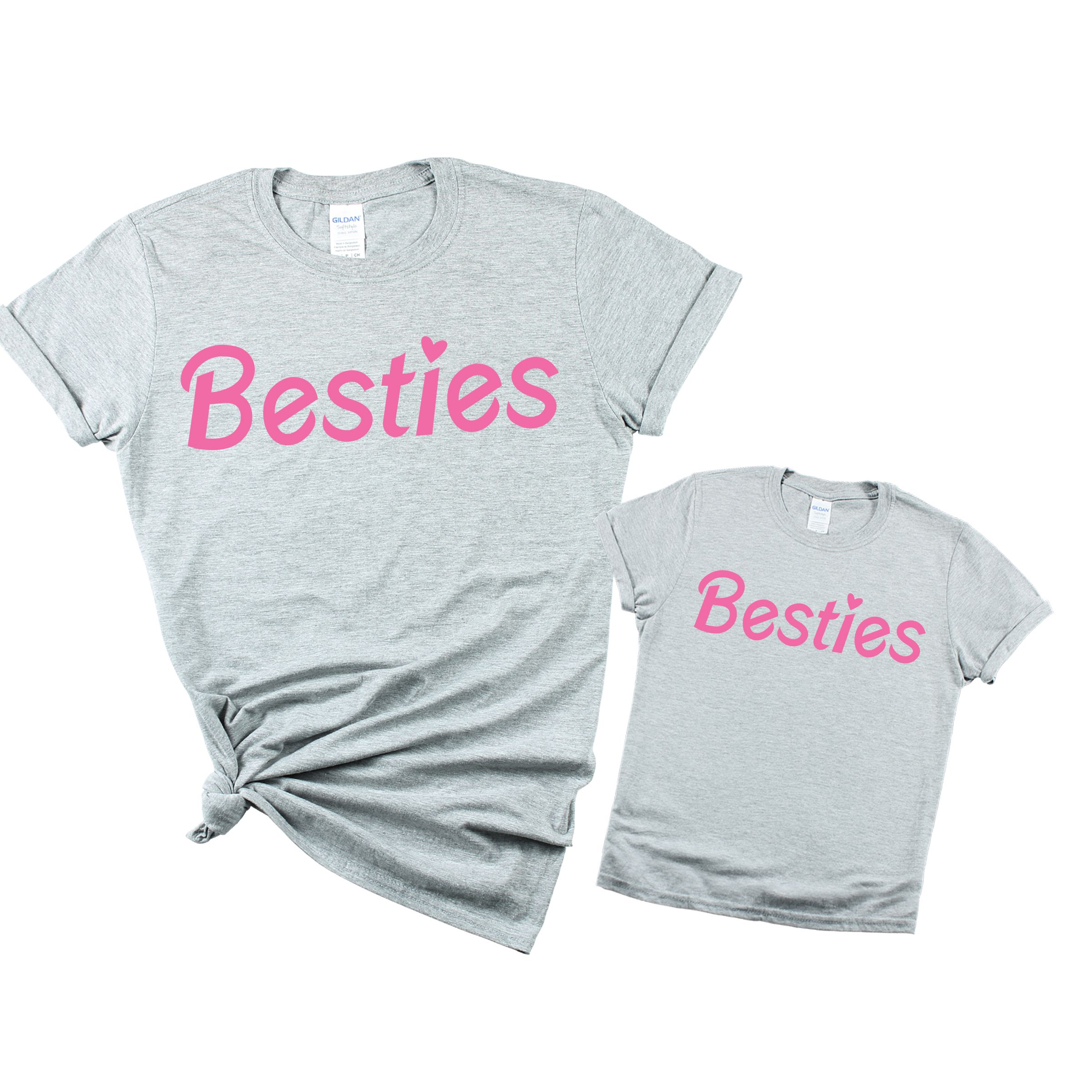 Matching Family Outfits - Daughter's Besties T-Shirt - Grey