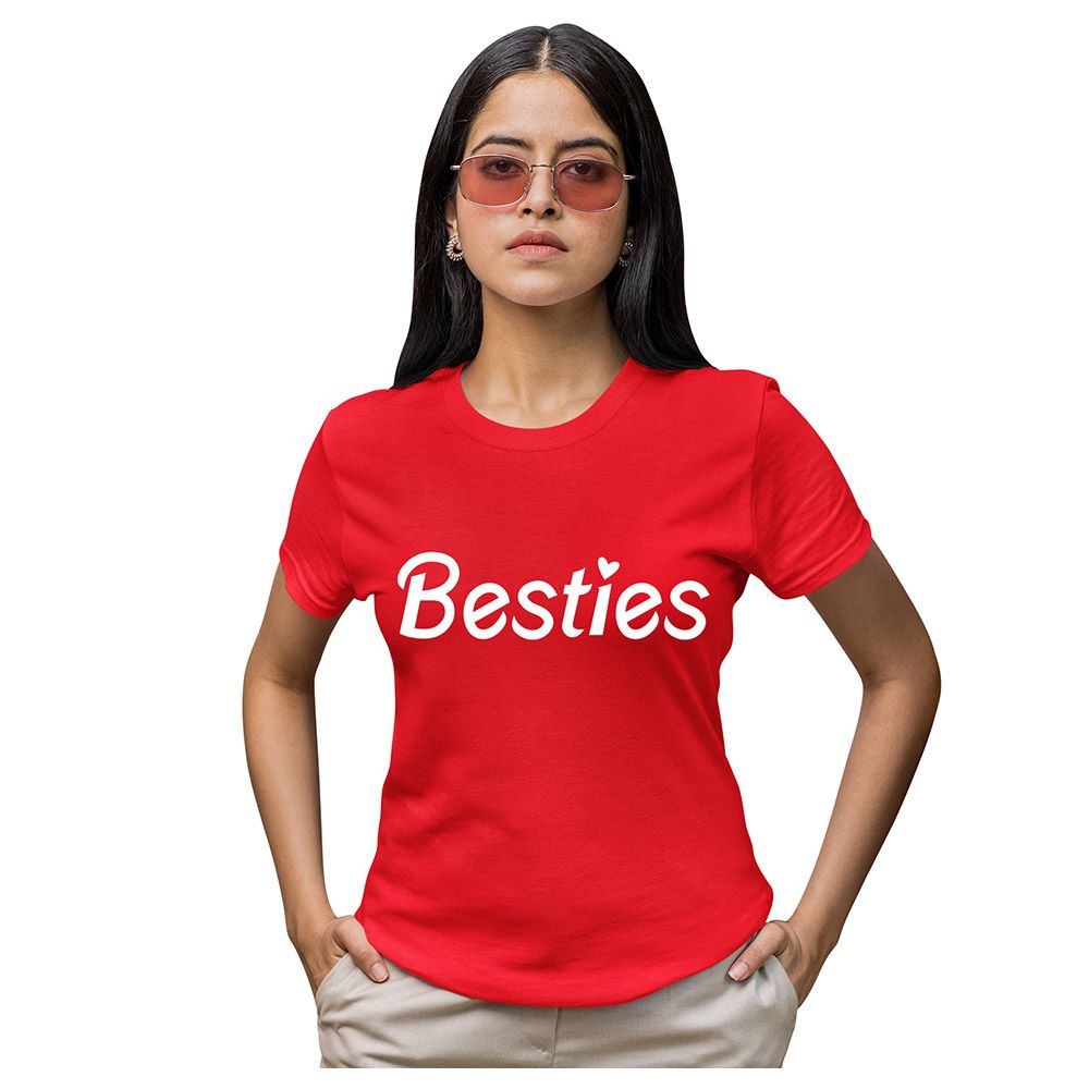 Matching Family Outfits - Mom's Besties T-Shirt - Red