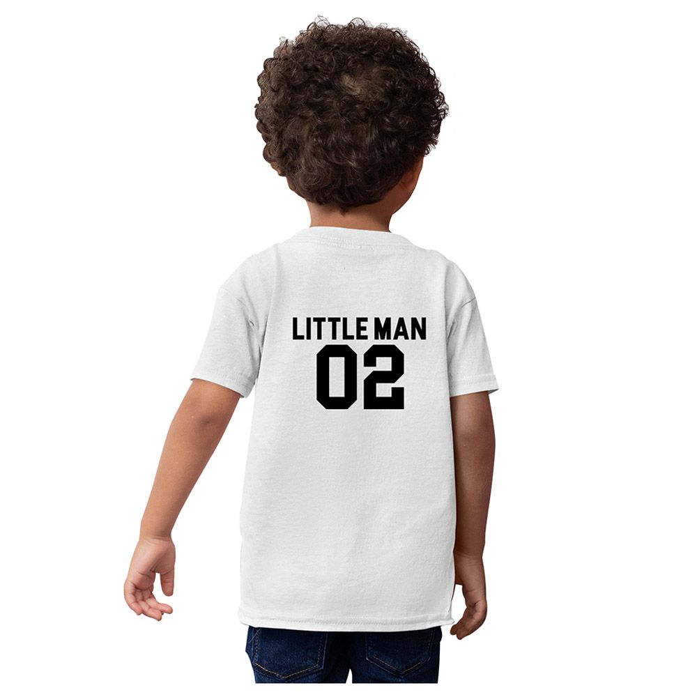 Matching Family Outfits - Son Little Man 02 T-Shirt - White