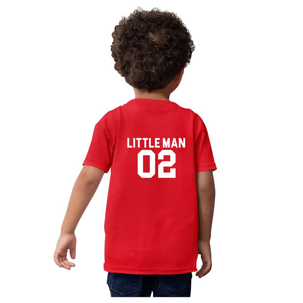 Matching Family Outfits - Son Little Man 02 T-Shirt - Red