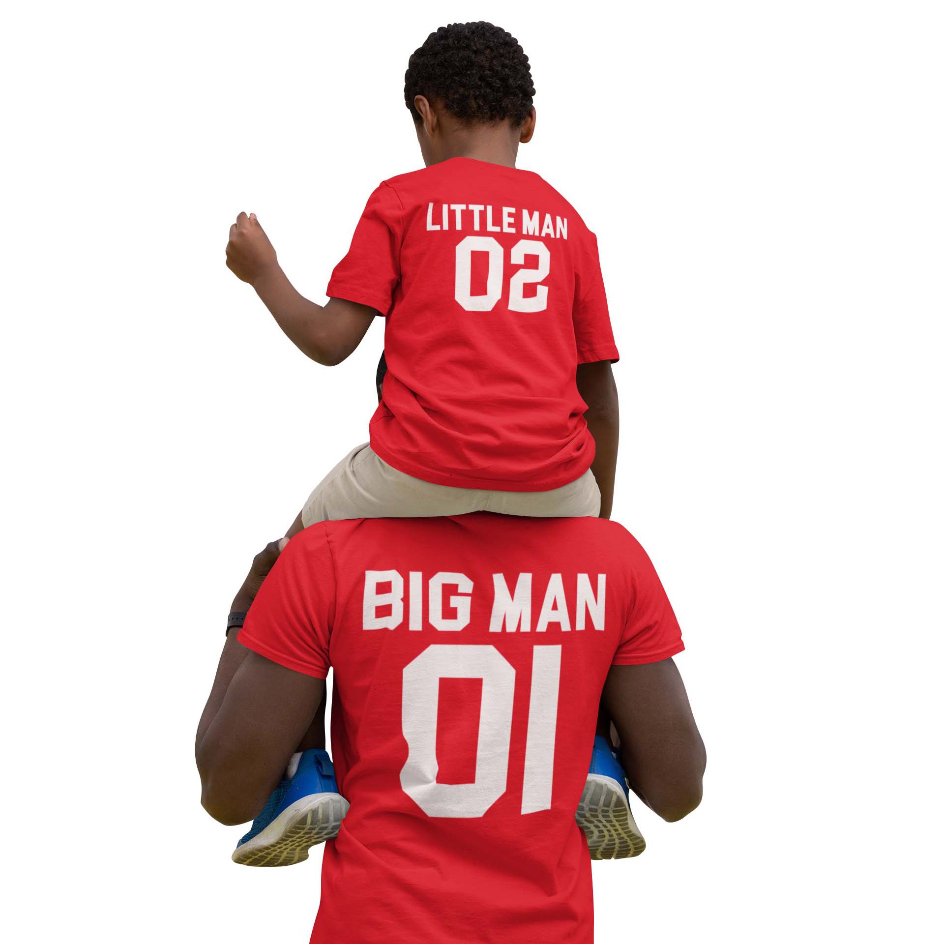 Matching Family Outfits - Son Little Man 02 T-Shirt - Red