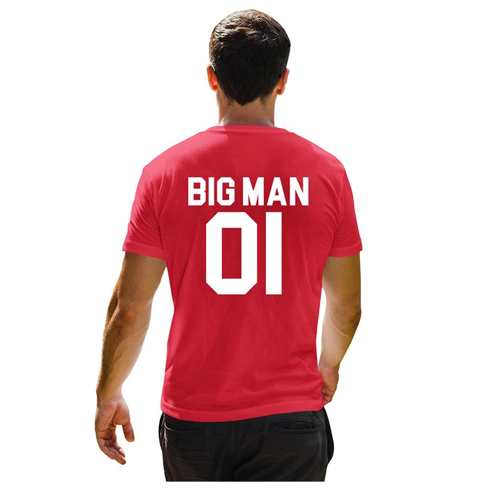 ماتشينغ فاميلي أوتفيتس- تي شيرت للرجال   Big Man 01 - احمر