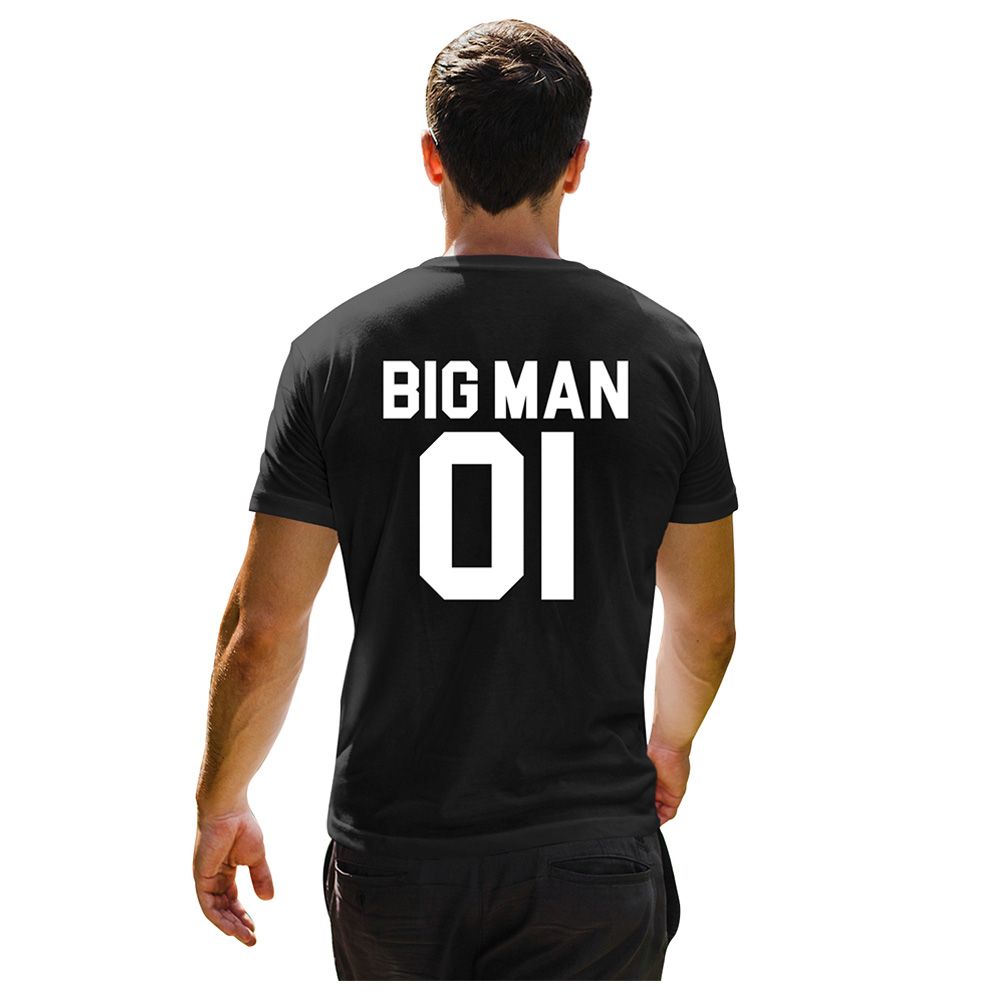 Matching Family Outfits - Dad Big Man 01 T-Shirt - Black