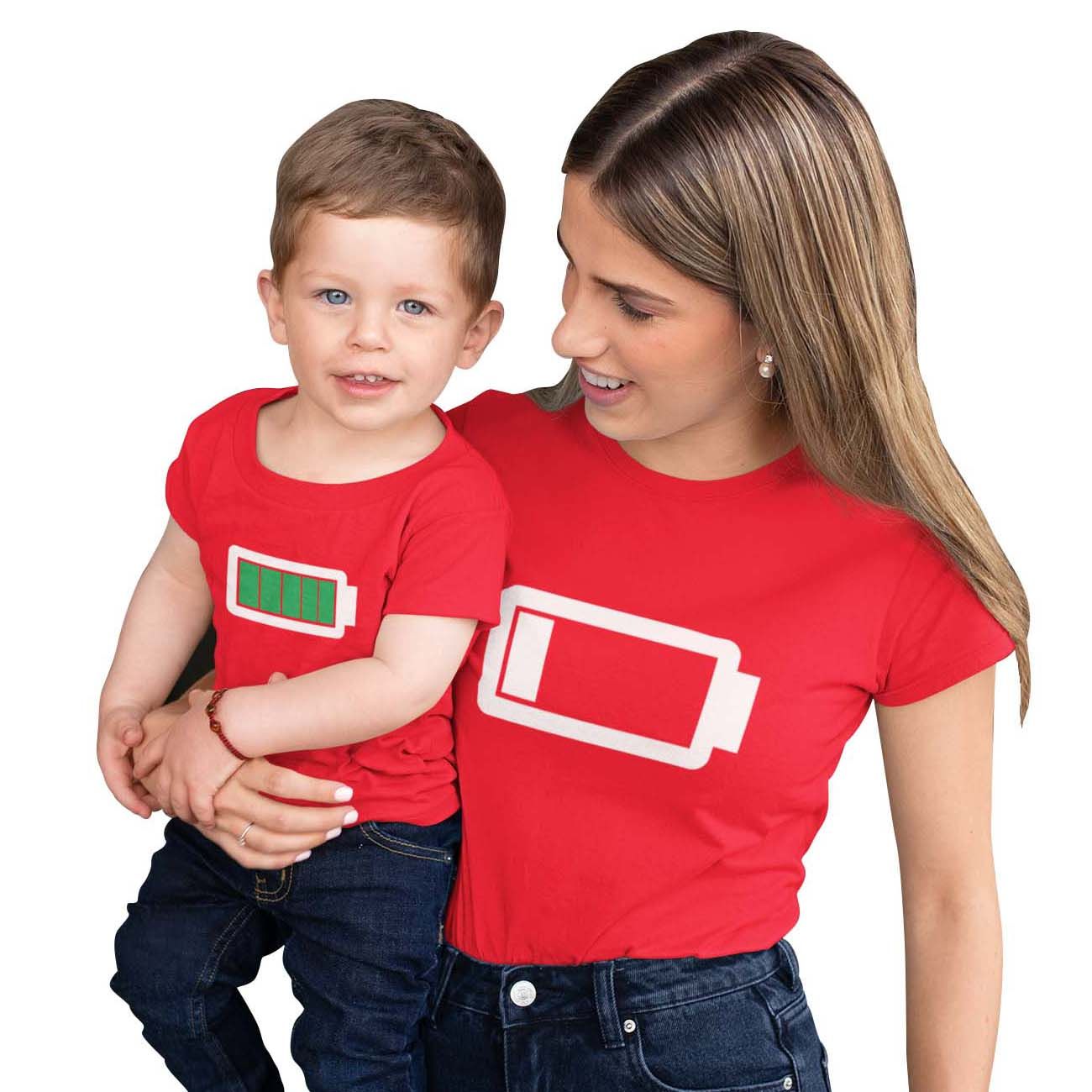 Matching Family Outfits - Mom Drained T-Shirt - Red