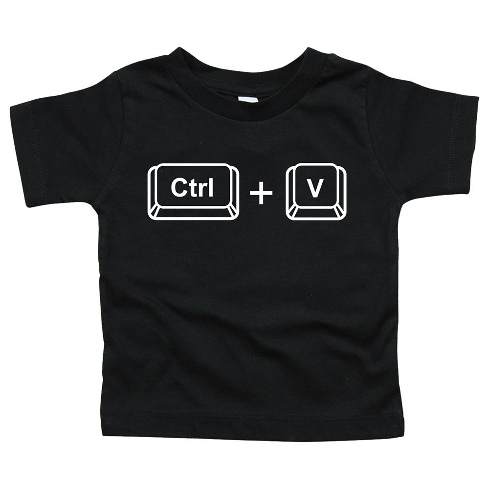 Matching Family Outfits - Son Ctrl+V T-Shirt - Black