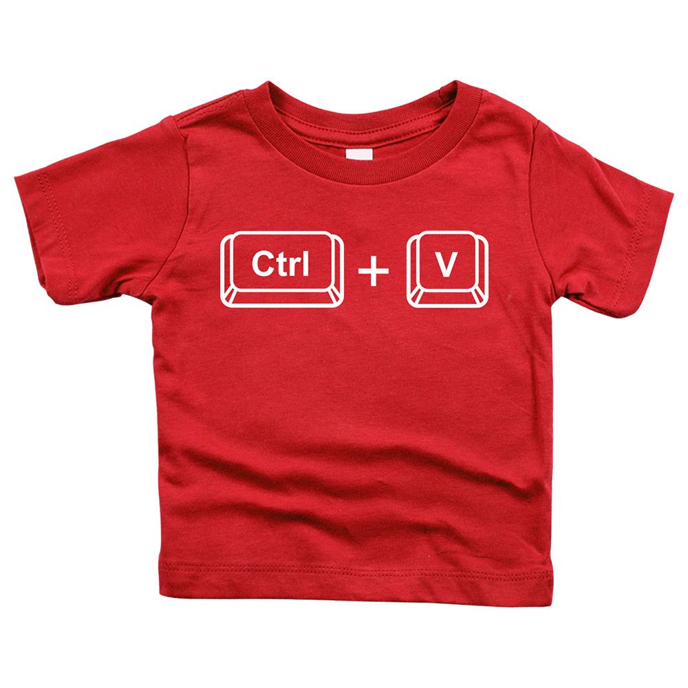 Matching Family Outfits - Son Ctrl+V T-Shirt - Red