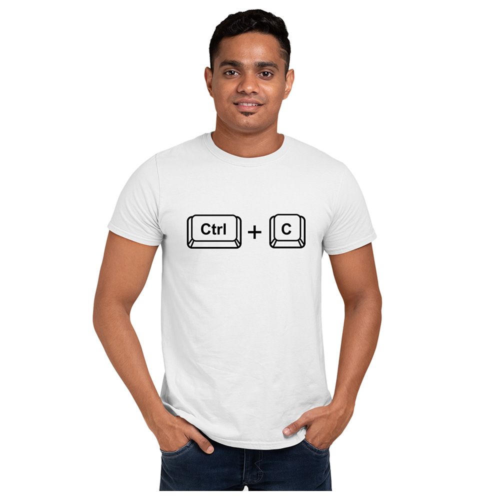 Matching Family Outfits - Dad Ctrl+C T-Shirt - White