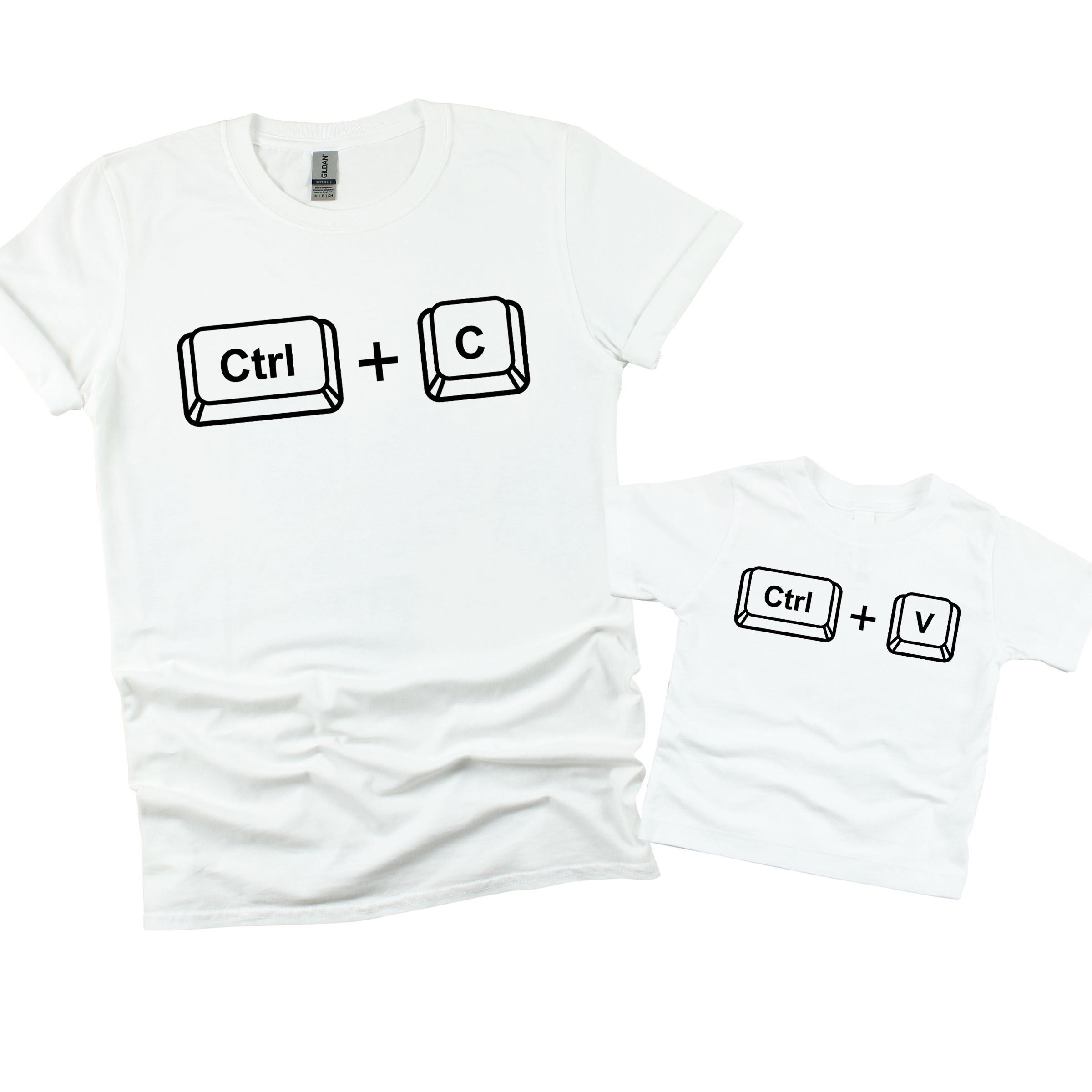 Matching Family Outfits - Dad Ctrl+C T-Shirt - White