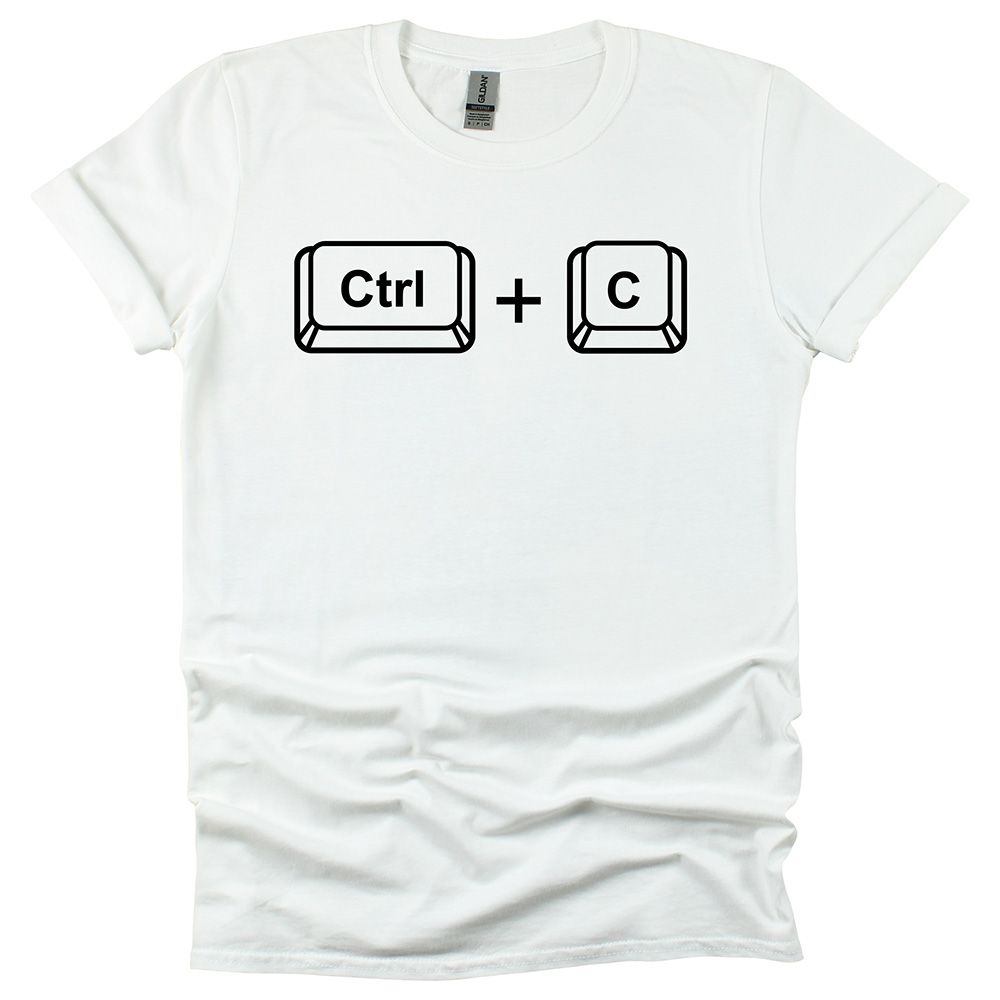 Matching Family Outfits - Dad Ctrl+C T-Shirt - White