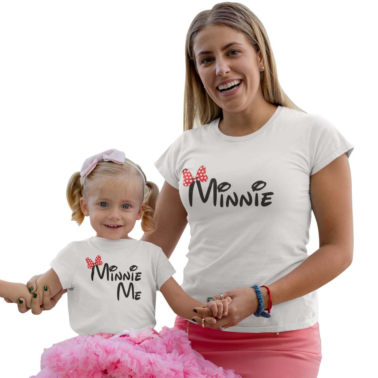 ماتشينغ فاميلي أوتفيتس - تي شيرت Mom  Minnie  - أبيض