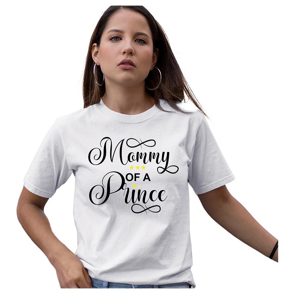 Matching Family Outfits - Mommy Of A Prince T-Shirt - White