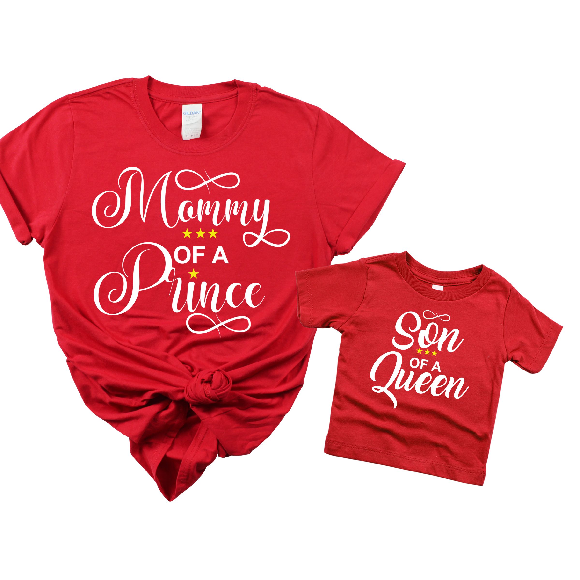 Matching Family Outfits - Mommy Of A Prince T-Shirt - Red