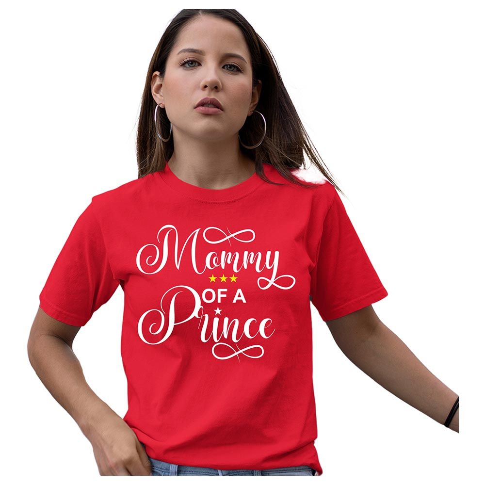 Matching Family Outfits - Mommy Of A Prince T-Shirt - Red