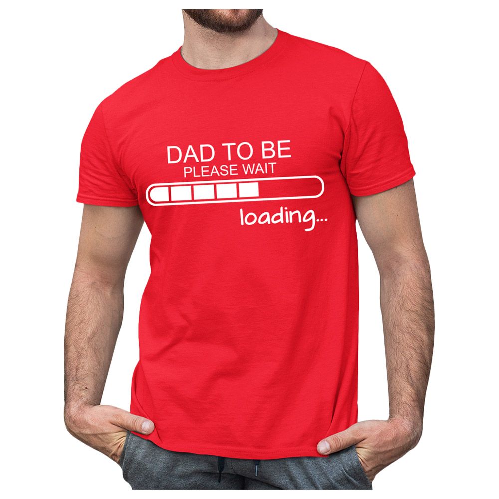 Matching Family Outfits - "Dad To Be - Loading" T-Shirt - Red