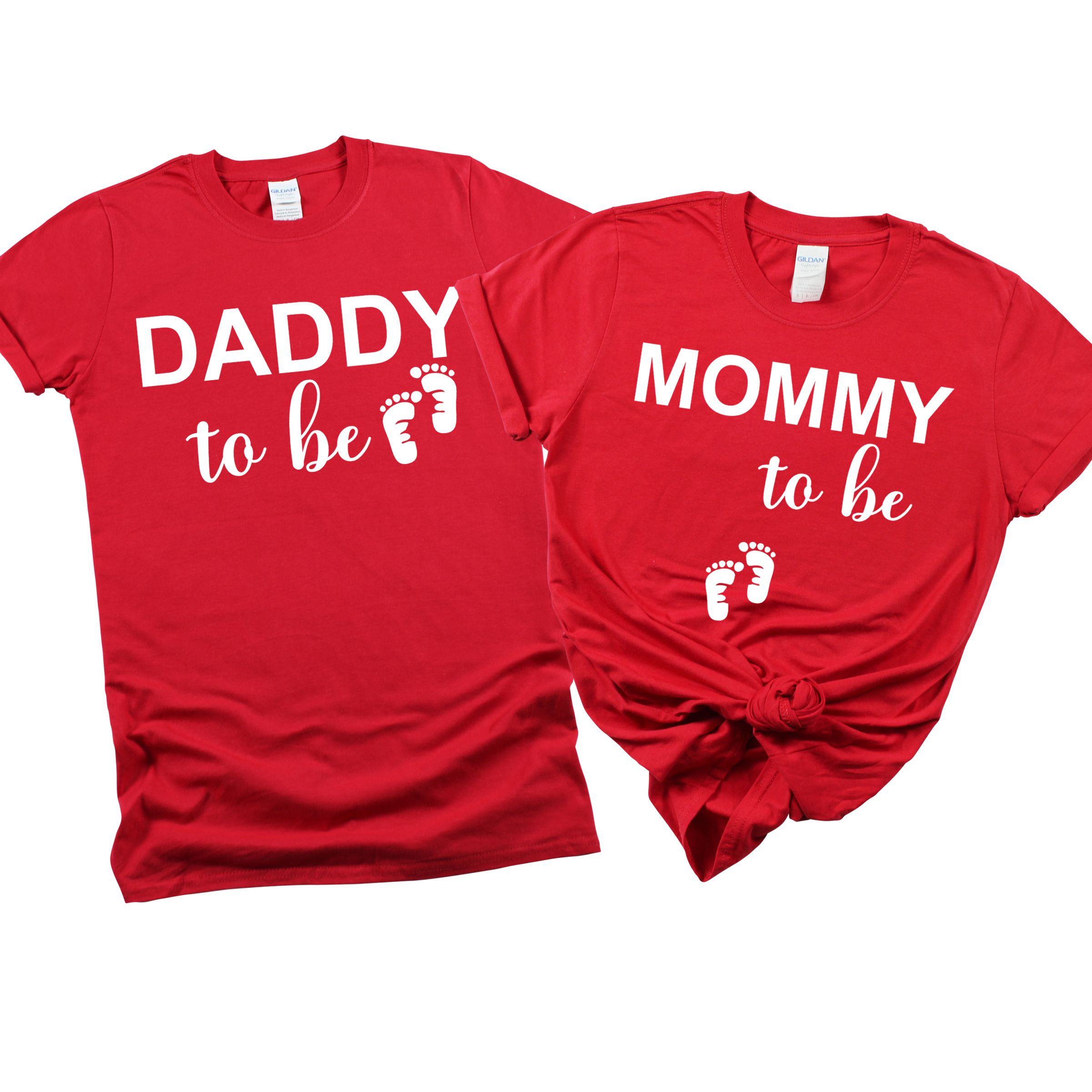 Matching Family Outfits - "Dad To Be - Loading" T-Shirt - Red