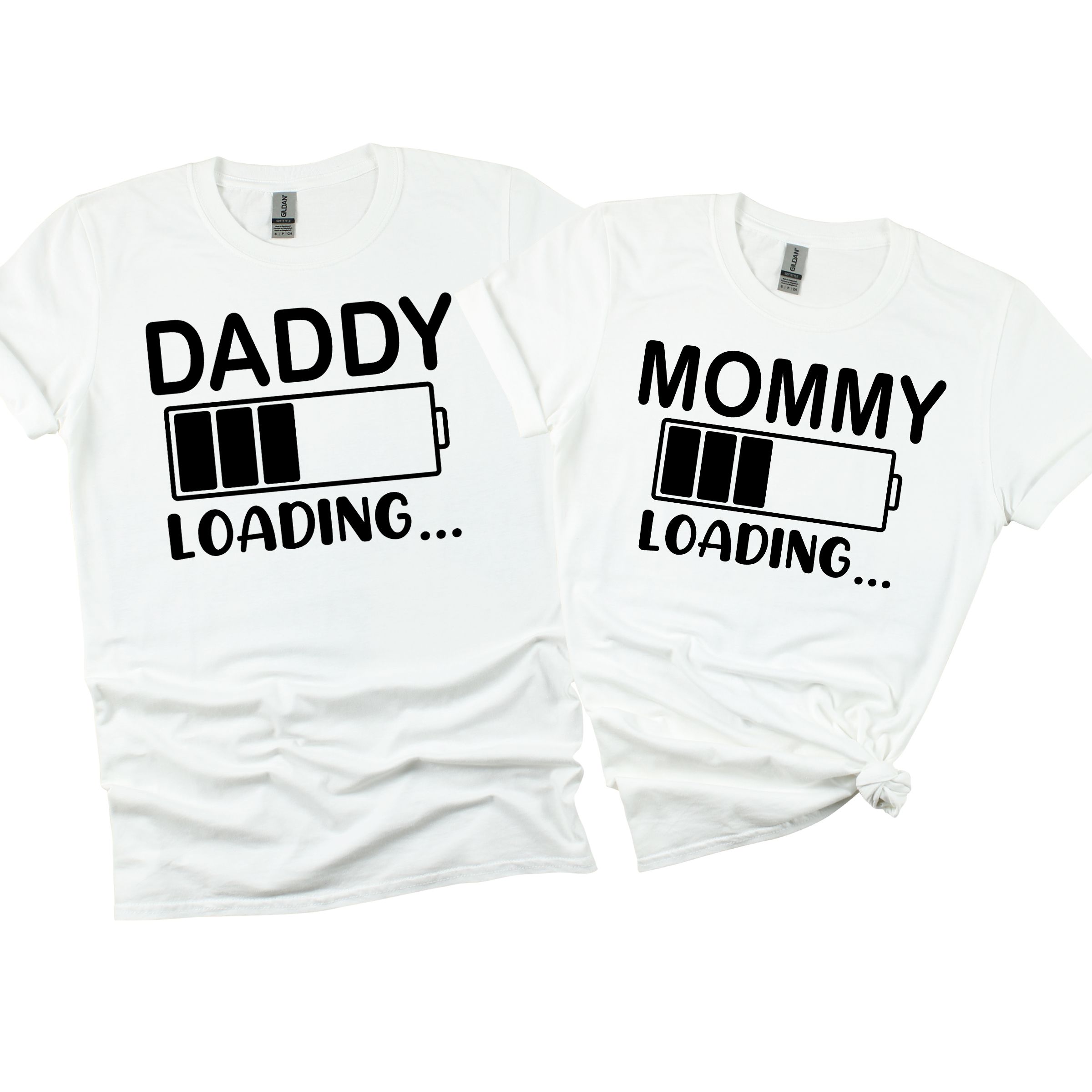 Matching Family Outfits - Daddy "Loading.." T-Shirt - White