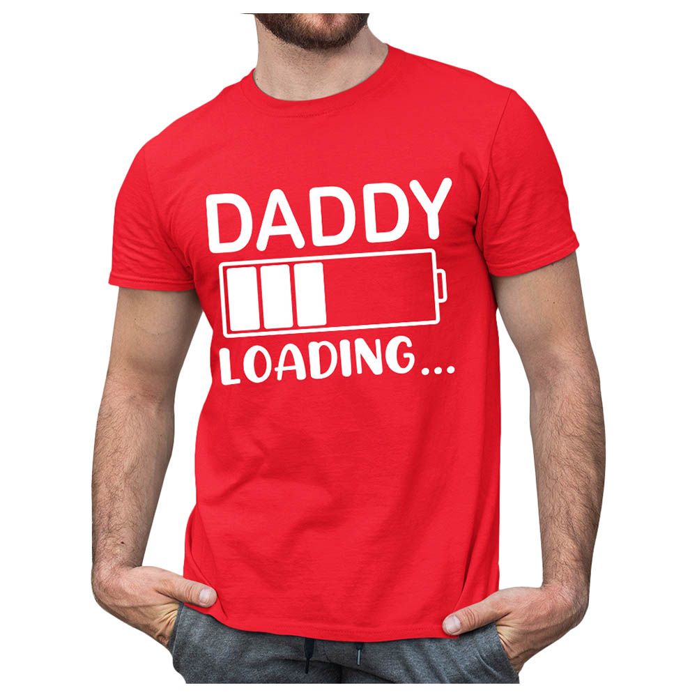 Matching Family Outfits - Daddy "Loading.." T-Shirt - Red