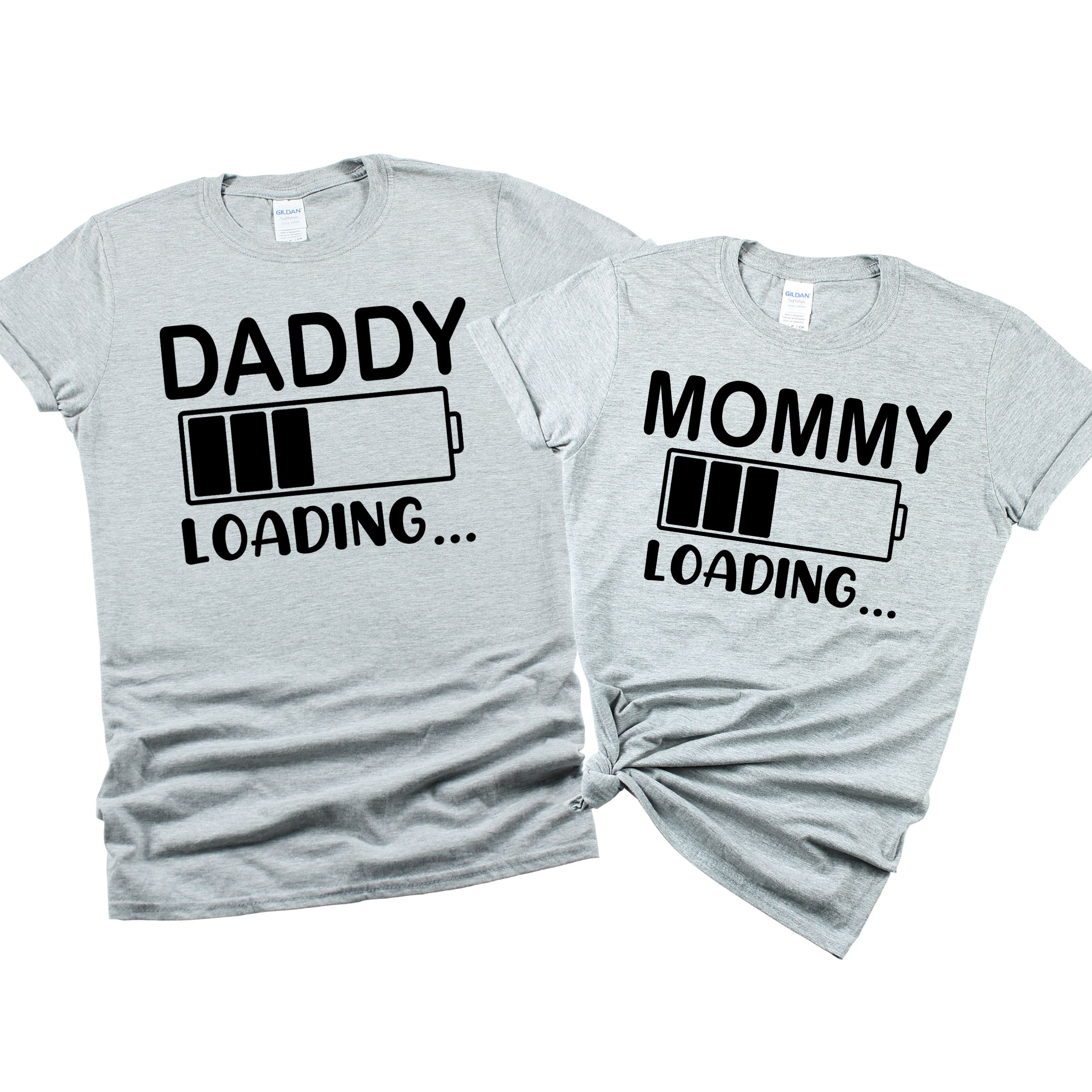 Matching Family Outfits - Daddy "Loading.." T-Shirt - Grey