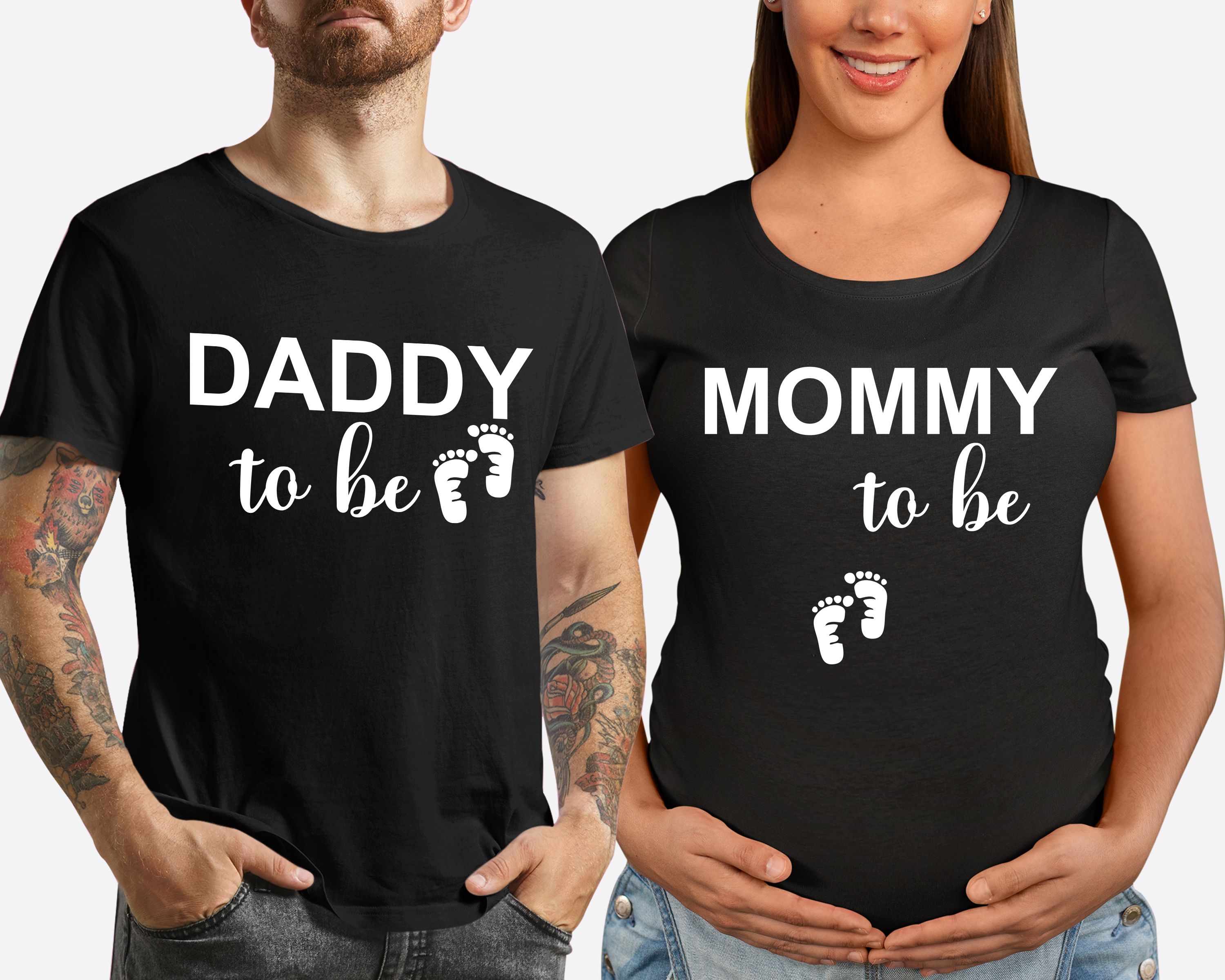 Matching Family Outfits - Mommy To Be T-Shirt - Black