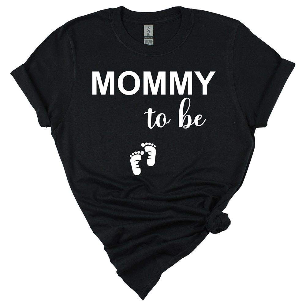 Matching Family Outfits - Mommy To Be T-Shirt - Black