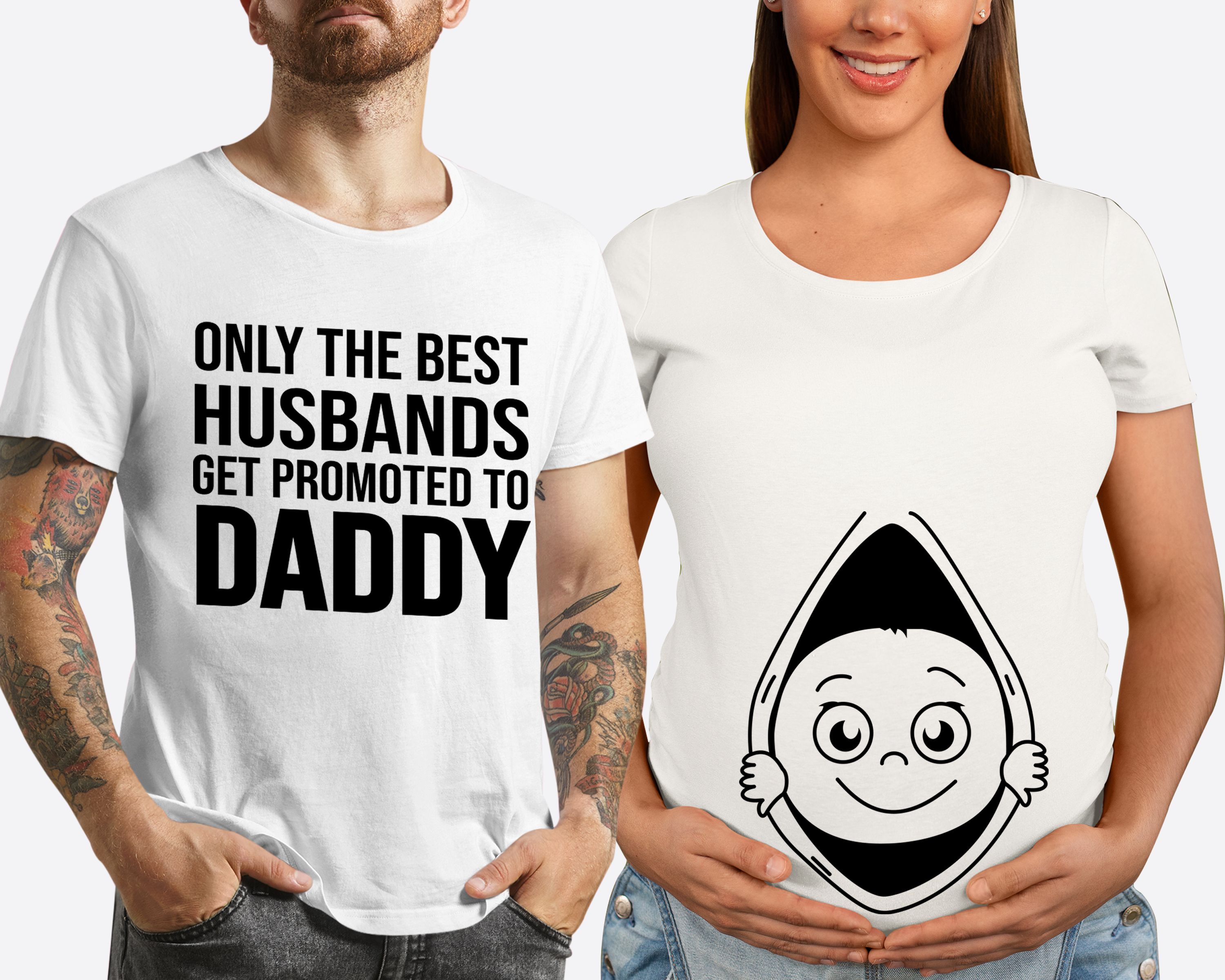 Matching Family Outfits - Only The Best Husbands T-Shirt - White