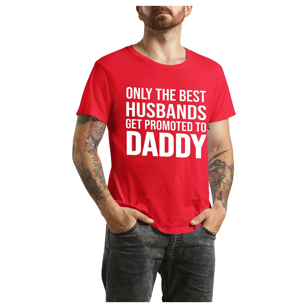 Matching Family Outfits - Only The Best Husbands T-Shirt - Red