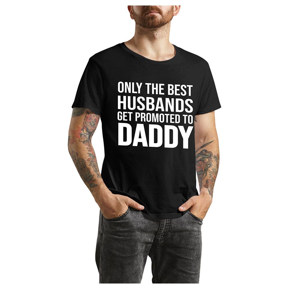 Matching Family Outfits - Only The Best Husbands T-Shirt - Black