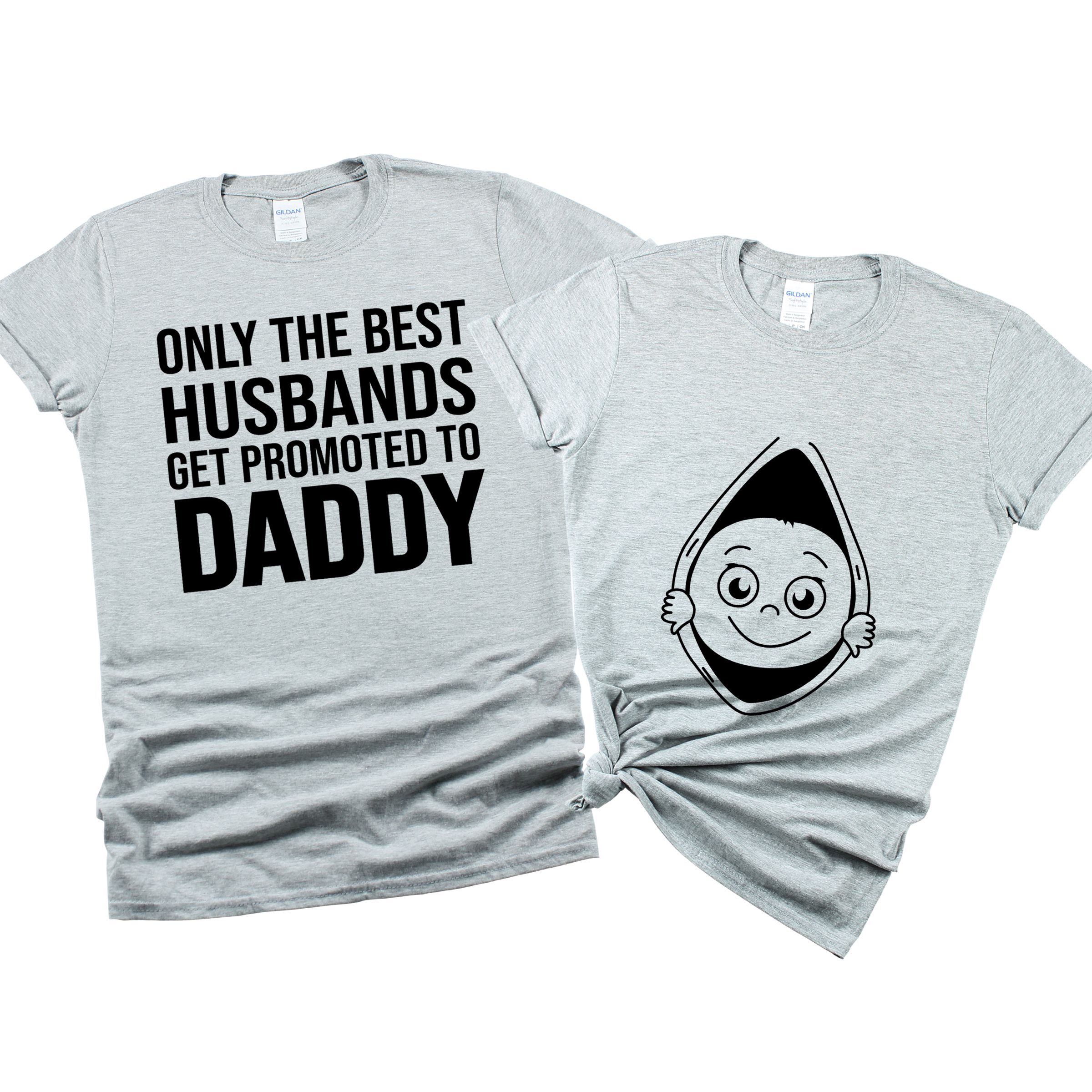 Matching Family Outfits - Only The Best Husbands T-Shirt - Grey