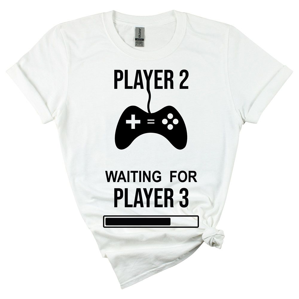 Matching Family Outfits - Mommy "Player 2" T-Shirt - White