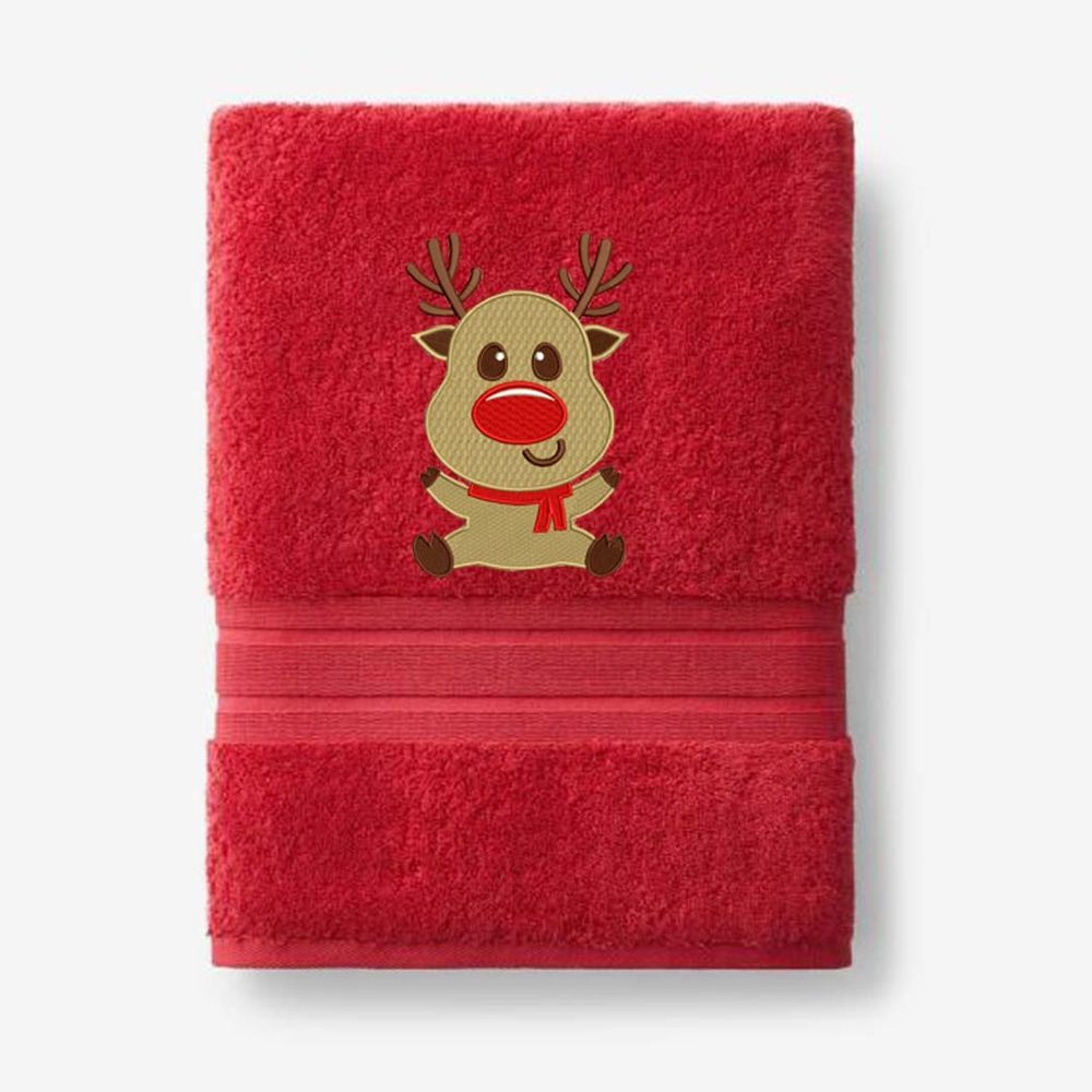 Creative Costumez - Christmas Towels - Pack of 4 - Red/White