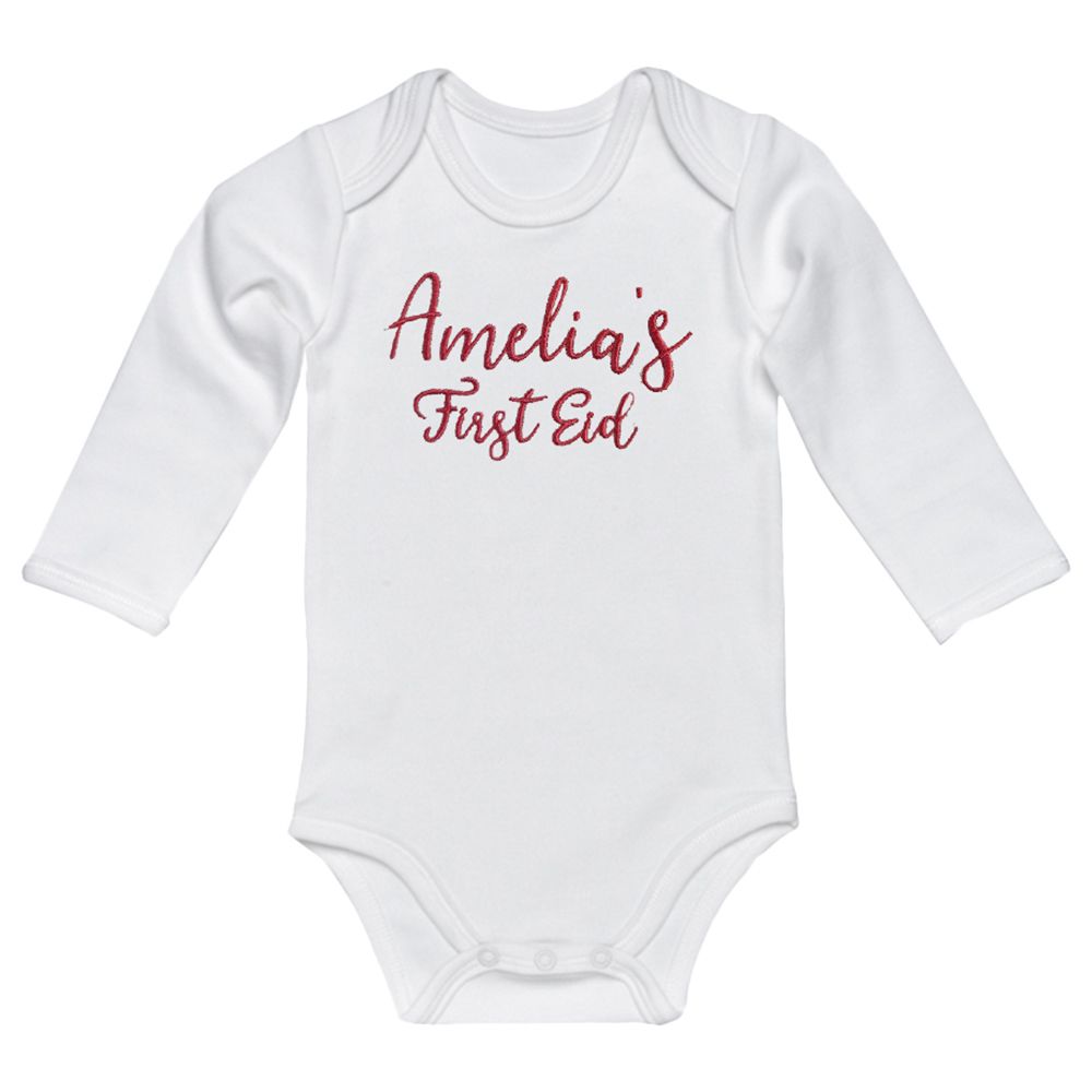 Creative Costumez - Personalized First Eid Baby Girl Onesie 