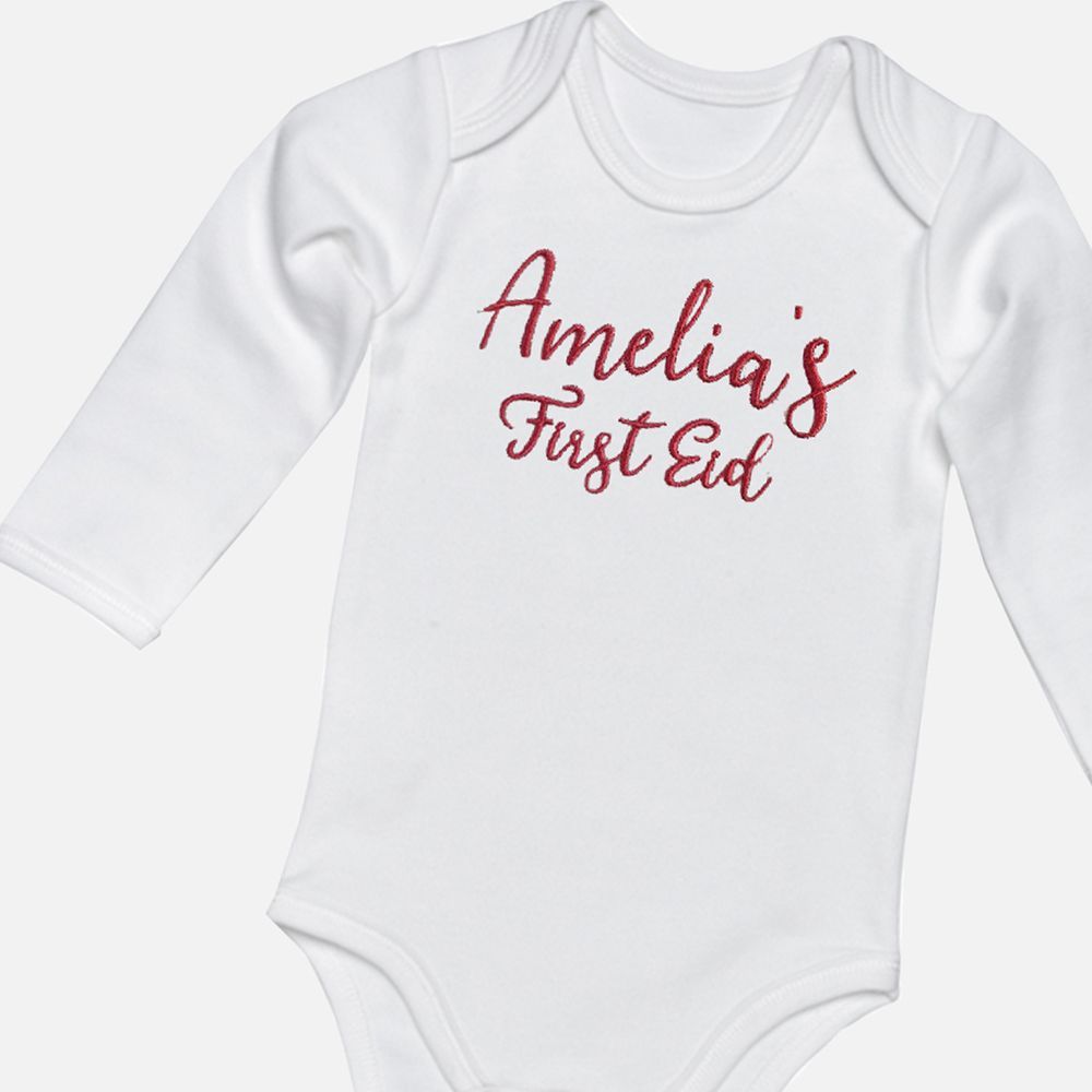 Creative Costumez - Personalized First Eid Baby Girl Onesie 