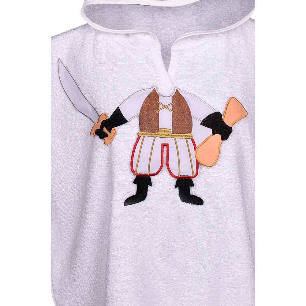 Creative Costumez - Kids Pirate Hooded Towel - White