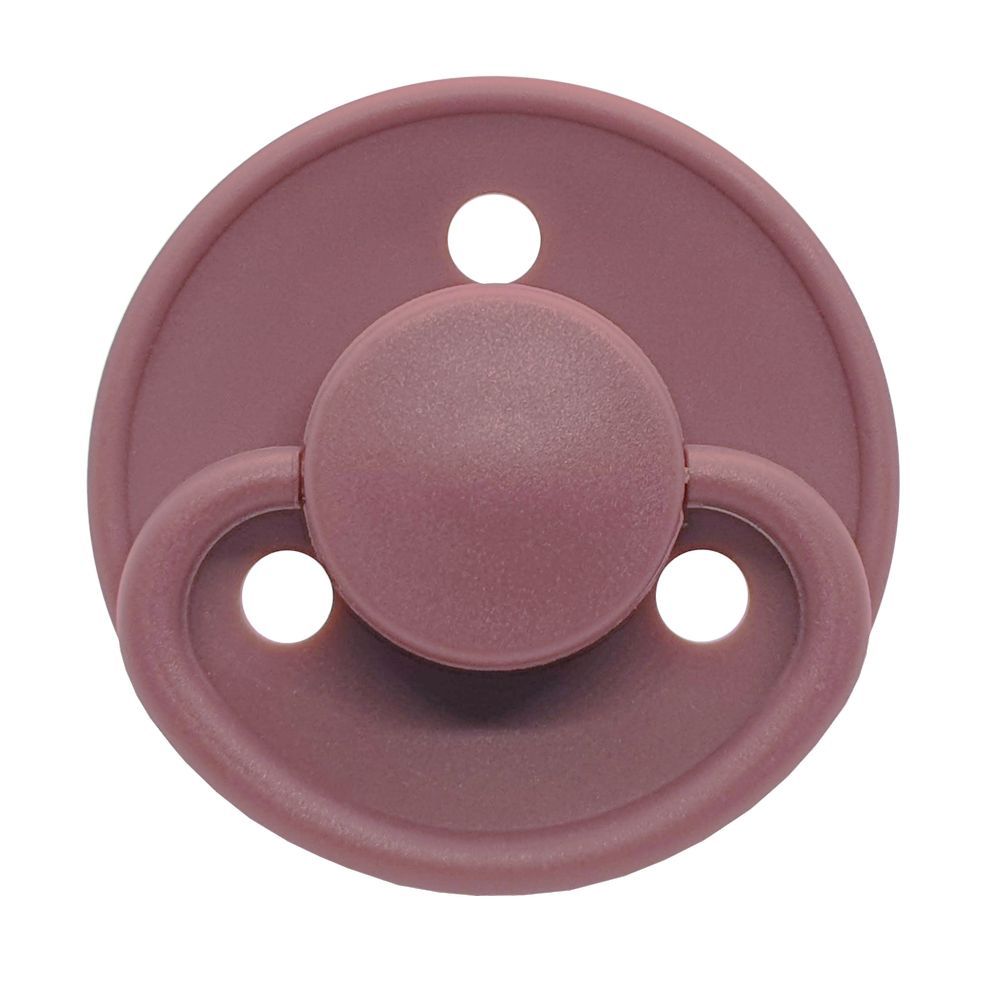 Mininor - Round Pacifier Silicone - 0M+ - 2pcs - Heath Flower