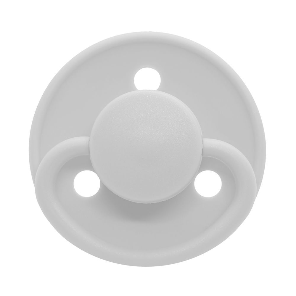 Mininor - Round Pacifier Silicone - 0M+ - 2pcs - Snowberry