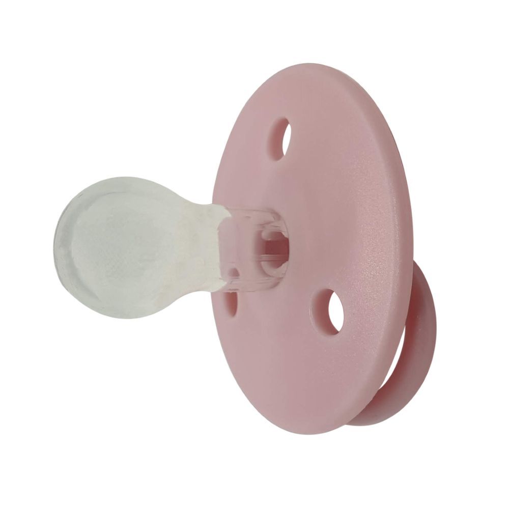 Mininor - Round Pacifier Silicone - 6M+ - 2pcs - Rose