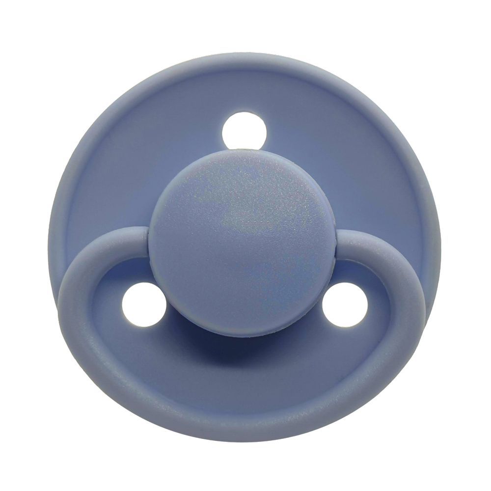 Mininor - Round Pacifier Silicone - 6M+ - 2pcs - Nordic Sky Blue