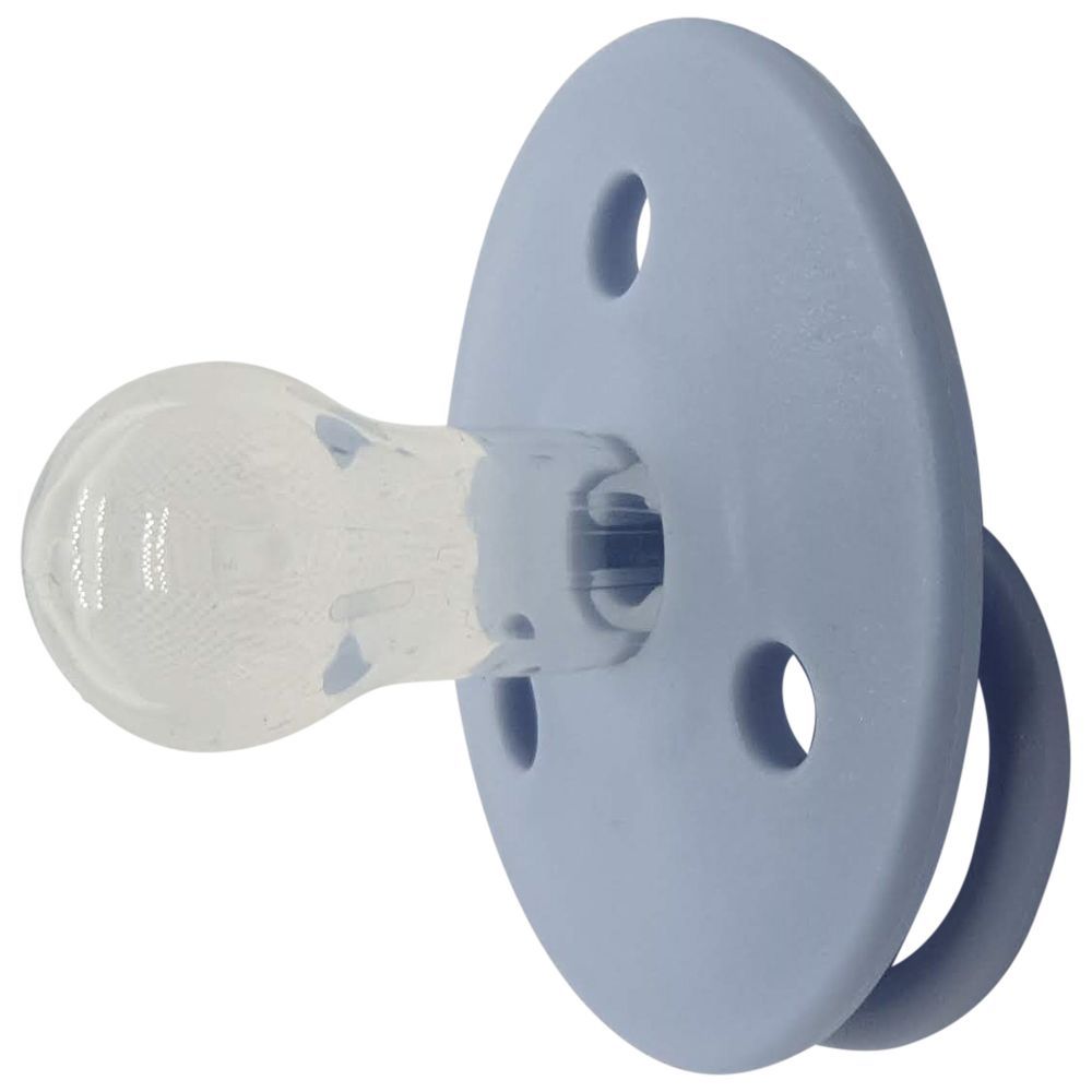 Mininor - Round Pacifier Silicone - 6M+ - 2pcs - Nordic Sky Blue