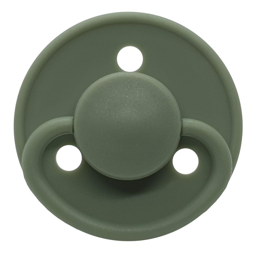 Mininor - Round Pacifier Silicone - 6M+ - 2pcs - Willow Green