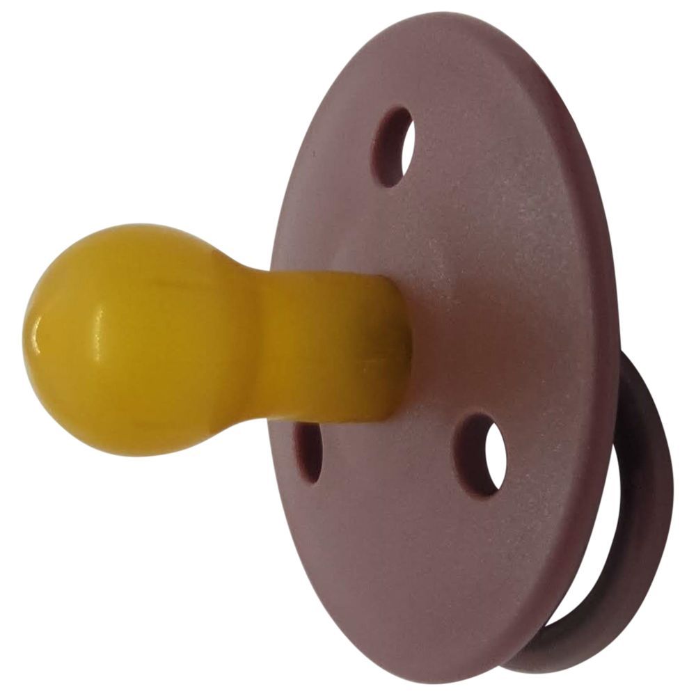 Mininor - Round Pacifier Latex - 0M+ - 2pcs - Heath Flower