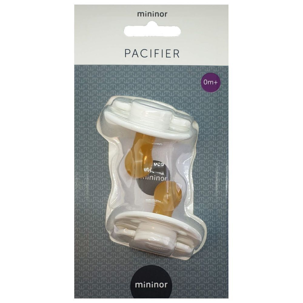 Mininor - Round Pacifier Latex - 0M+ - 2pcs - Snowberry