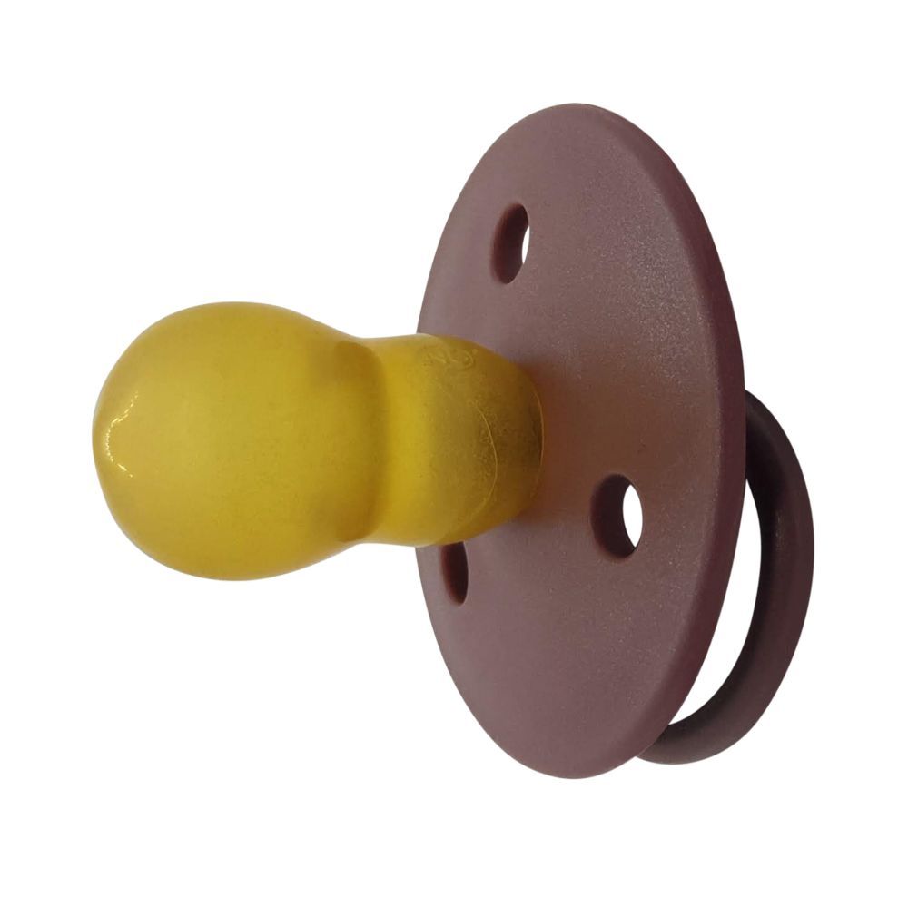 Mininor - Round Pacifier Latex - 6M+ - 2pcs - Heath Flower