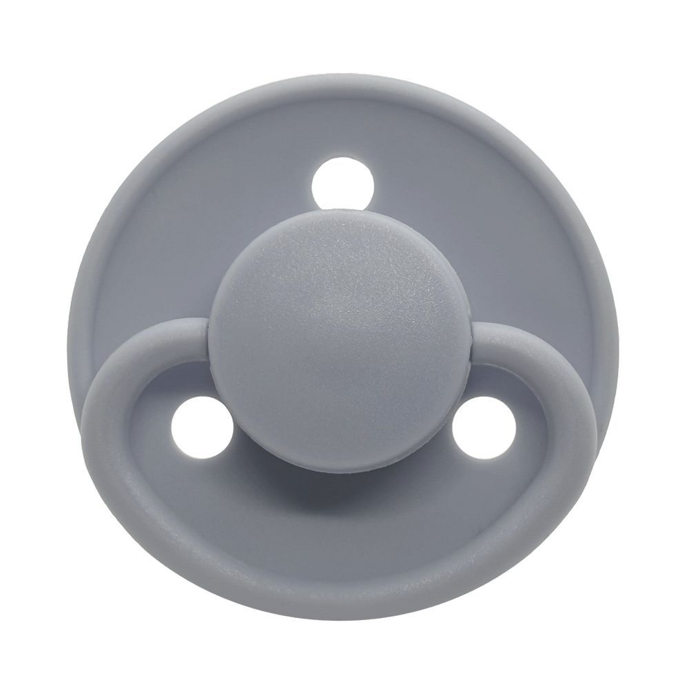 Mininor - Round Pacifier Latex - 6M+ - 2pcs - Grey Seal