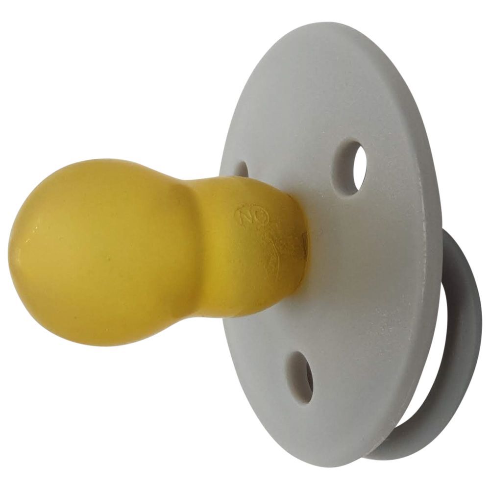 Mininor - Round Pacifier Latex - 6M+ - 2pcs - Grey Seal