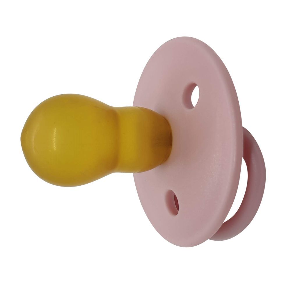 Mininor - Round Pacifier Latex - 6M+ - 2pcs - Rose