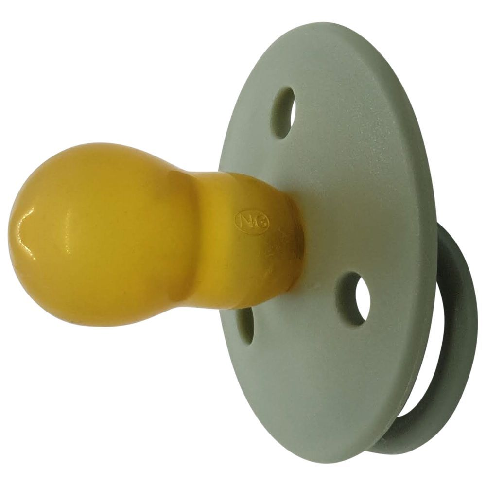 Mininor - Round Pacifier Latex - 6M+ - 2pcs - Willow Green