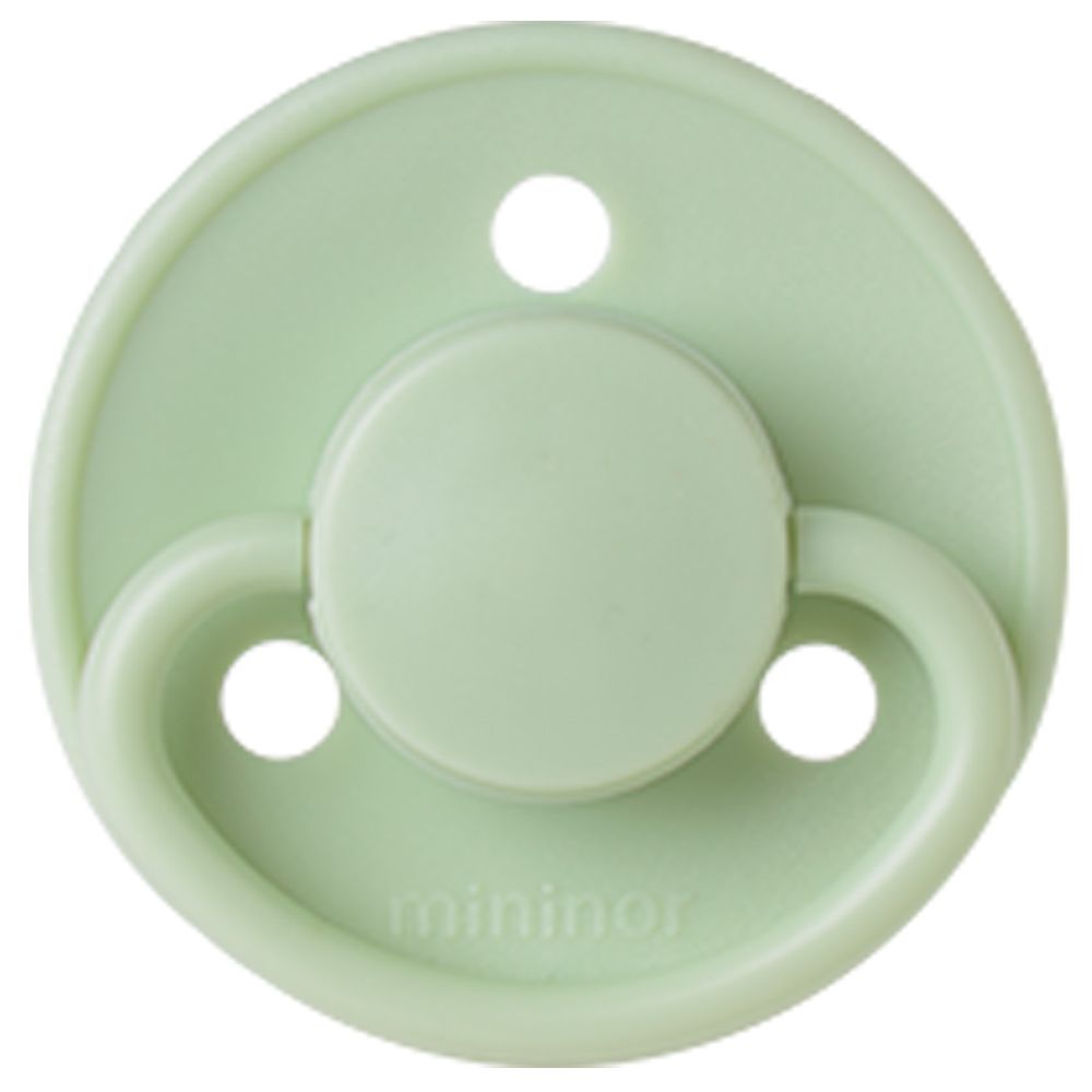 Mininor - Round Silicone Pacifier 0M+ - Gooseberry