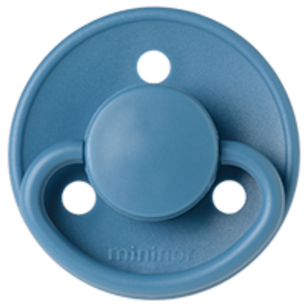 Mininor - Round Pacifier Silicone - 6M+ - Blue Whale