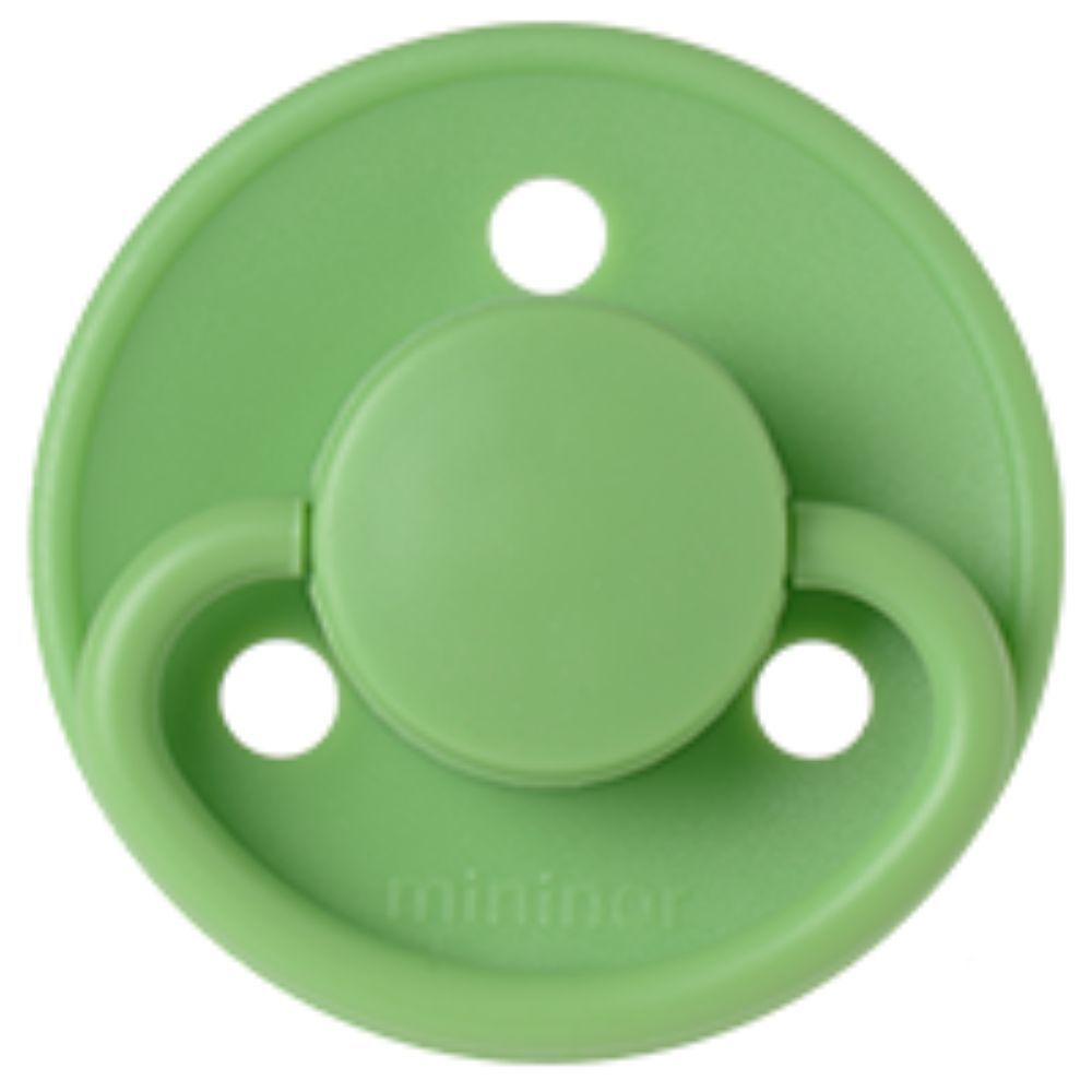 Mininor - Round Pacifier Silicone - 6M+ - Apple Green