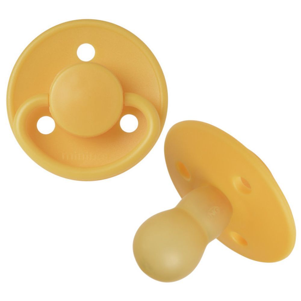 Mininor - Round Latex Pacifier 6M+ - Sunflower